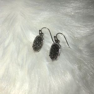 Kendra Scott Lee Platinum Druzy drop earrings